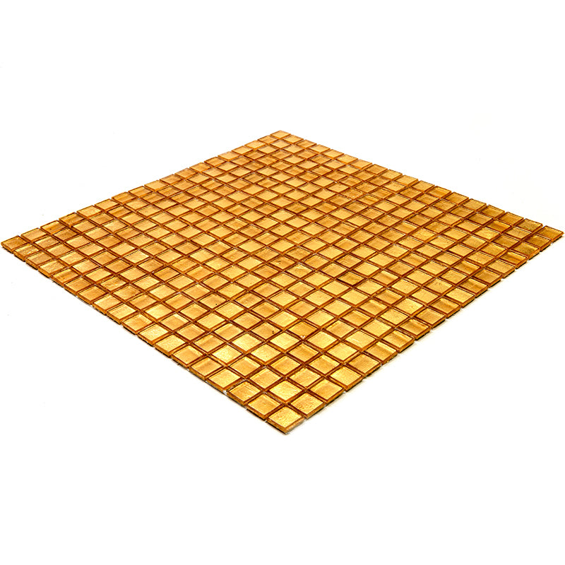 Gold Yellow 12 x 12 Glossy Glass Mosaic Tile