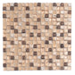 Beige andBrown 12 x 12 Glossy, Foiled Glass, Resin, Stone Mosaic Tile