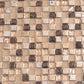 Beige andBrown 12 x 12 Glossy, Foiled Glass, Resin, Stone Mosaic Tile