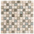 Beige 12 x 12 Polished Glass, Resin, Stone Mosaic Tile