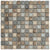 Beige and Gray 12 x 12 Polished Glass, Resin, Stone Mosaic Tile