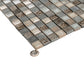 Beige and Gray 12 x 12 Polished Glass, Resin, Stone Mosaic Tile