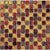 Gold and Red 12 x 12 Glossy, Foiled Glass, Resin, Stone Mosaic Tile