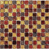 Gold and Red 12 x 12 Glossy, Foiled Glass, Resin, Stone Mosaic Tile