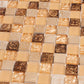 Beige 12 x 12 Glossy, Foiled Glass, Resin, Stone Mosaic Tile