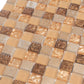 Beige 12 x 12 Glossy, Foiled Glass, Resin, Stone Mosaic Tile