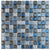 Gray and Blue 12 x 12 Glossy, Foiled Glass, Resin, Stone Mosaic Tile