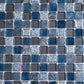 Gray and Blue 12 x 12 Glossy, Foiled Glass, Resin, Stone Mosaic Tile