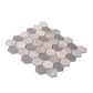 Gray 12 x 12 Polished, etched Glass, Marble Mosaic Tile