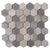 Gray 12 x 12 Polished, etched Glass, Marble Mosaic Tile