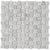 White 12 x 12 Polished, etched Glass, Marble Mosaic Tile