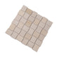 Beige 11 x 11 Polished, etched Marble Mosaic Tile