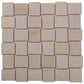 Beige 11 x 11 Polished, etched Marble Mosaic Tile