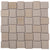 Beige 11 x 11 Polished, etched Marble Mosaic Tile