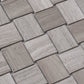 Gray 11 x 11 Polished, etched Marble Mosaic Tile