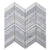 Gray and White 13 x 13 Polished, etched Marble Mosaic Tile