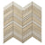 Beige 13 x 13 Polished, etched Marble Mosaic Tile