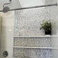 White and Gray 12 x 12 Polished, etched Marble Mosaic Tile