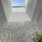 White and Gray 12 x 12 Polished, etched Marble Mosaic Tile