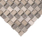 Gray 12 x 12 Polished, etched Glass, Marble Mosaic Tile