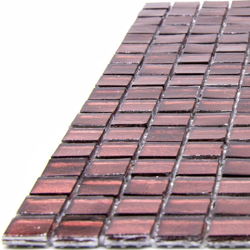 Rouge Pink 12 x 12 Glossy Glass Mosaic Tile