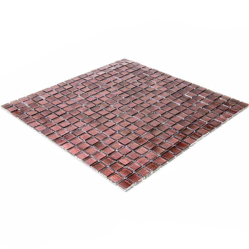 Rouge Pink 12 x 12 Glossy Glass Mosaic Tile