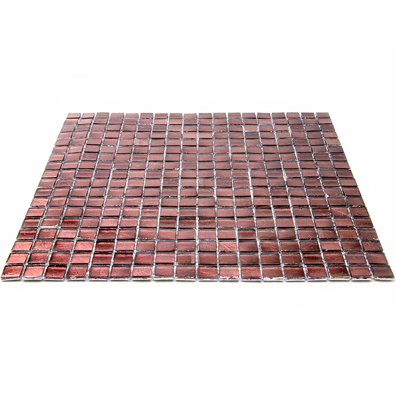 Rouge Pink 12 x 12 Glossy Glass Mosaic Tile