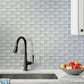 White 12 x 12 Glossy Glass Mosaic Tile