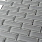 Coin Gray 12 x 12 Glossy Glass Mosaic Tile