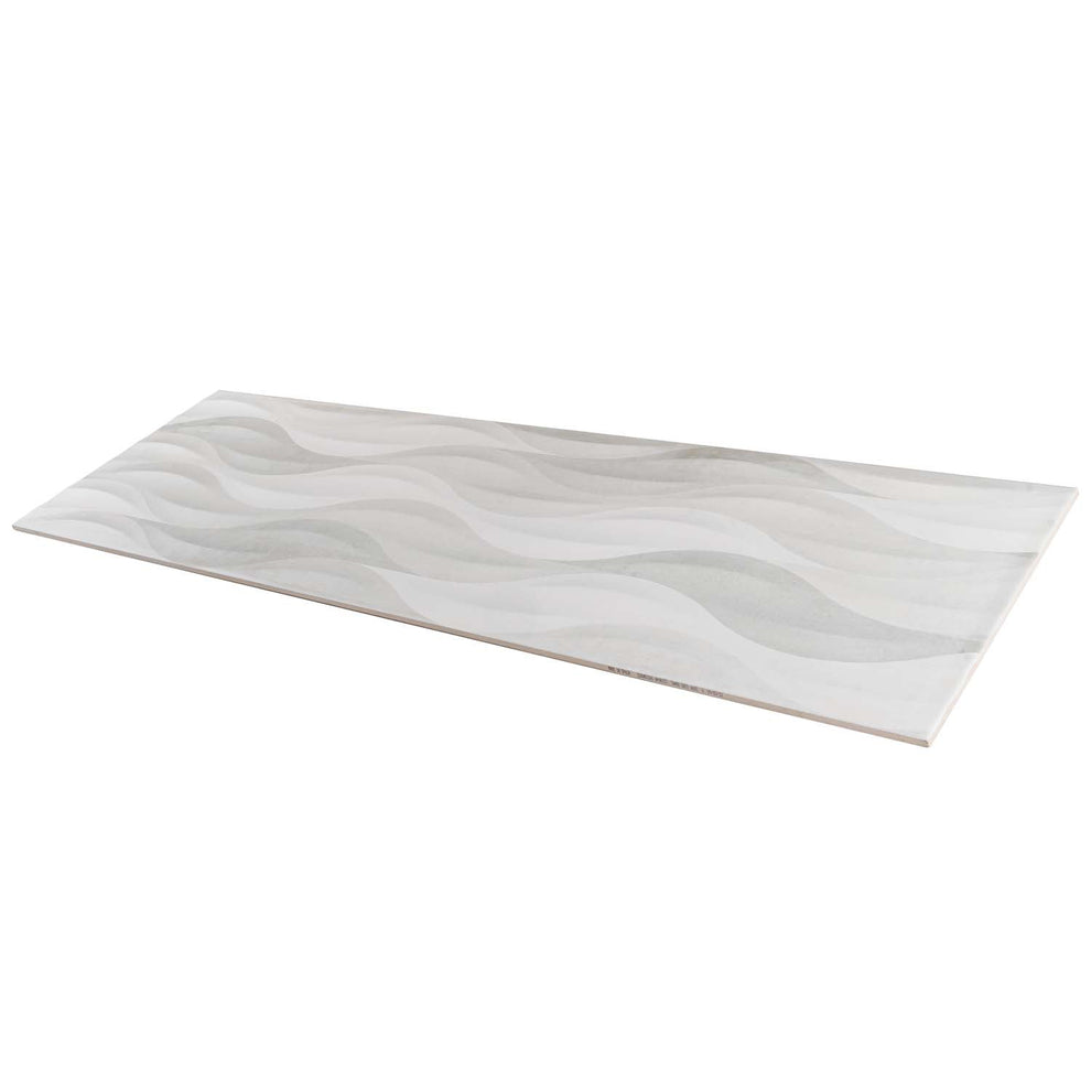 Gray 12 x 40 Matte Wave Ceramic Large Tile – Tiletopia