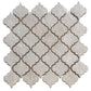 Silver Gray 12x12 Textured, Foiled Resin Arabesque Mosaic Tile - Sample