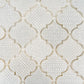 Silver White 12x12 Textured, Foiled Stone Arabesque Mosaic Tile