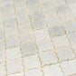 Silver White 12x12 Textured, Foiled Stone Arabesque Mosaic Tile