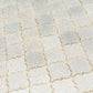 Silver White 12x12 Textured, Foiled Stone Arabesque Mosaic Tile - Sample