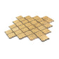 Gold 12x12 Textured, Foiled Resin Arabesque Mosaic Tile