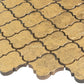 Gold 12x12 Textured, Foiled Resin Arabesque Mosaic Tile