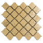 Gold 12x12 Textured, Foiled Resin Arabesque Mosaic Tile - Sample