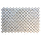 Silver Gray 12x12 Textured, Foiled Resin Arabesque Mosaic Tile