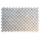 Silver Gray 12x12 Textured, Foiled Resin Arabesque Mosaic Tile - Sample