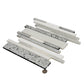 White Silver 12x12 Polished, Textured, Foiled Stone Sticks, Linear Mosaic Tile - Sample