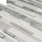 White Silver 12x12 Polished, Textured, Foiled Stone Sticks, Linear Mosaic Tile