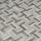 Silver White 12x12 Polished, Textured, Foiled Stone Square Mosaic Tile