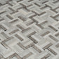 Silver White 12x12 Polished, Textured, Foiled Stone Square Mosaic Tile - Sample