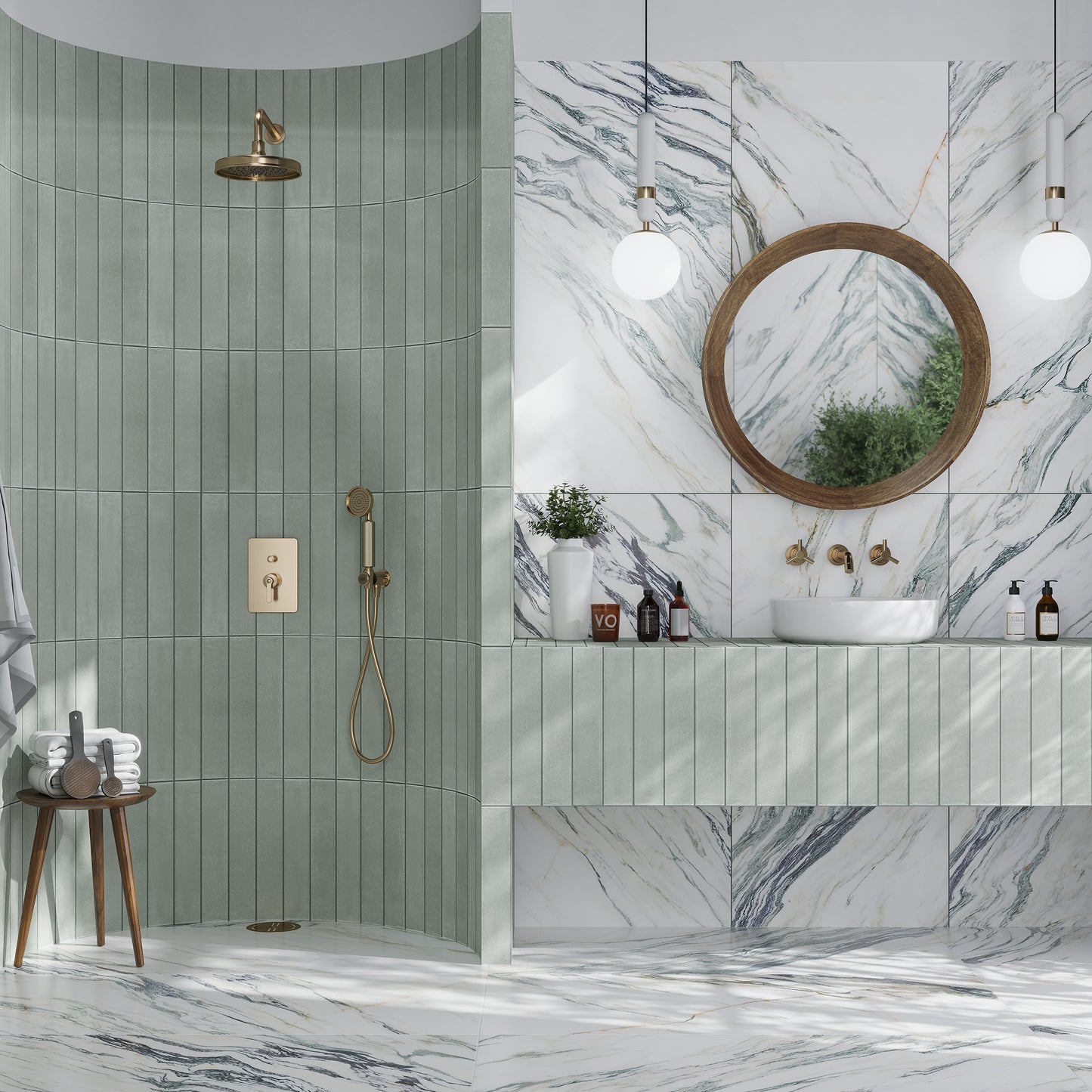 Sage Green 3x16 Matte Porcelain Subway Tile