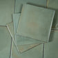 Soft Sage Green 8x8 Glossy Porcelain Zellige Square Subway Tile