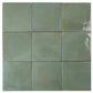 Soft Sage Green 8x8 Glossy Porcelain Zellige Square Subway Tile
