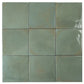 Soft Sage Green 8x8 Glossy Porcelain Zellige Square Subway Tile - Sample