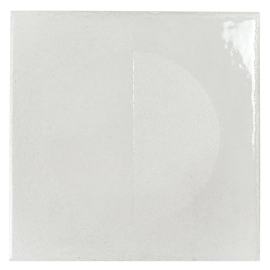 Crisp White 8x8 Matte, Glossy Porcelain Square Motif Tile