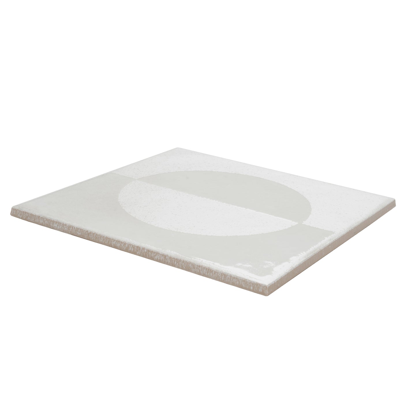 Crisp White 8x8 Matte, Glossy Porcelain Square Motif Tile - Sample