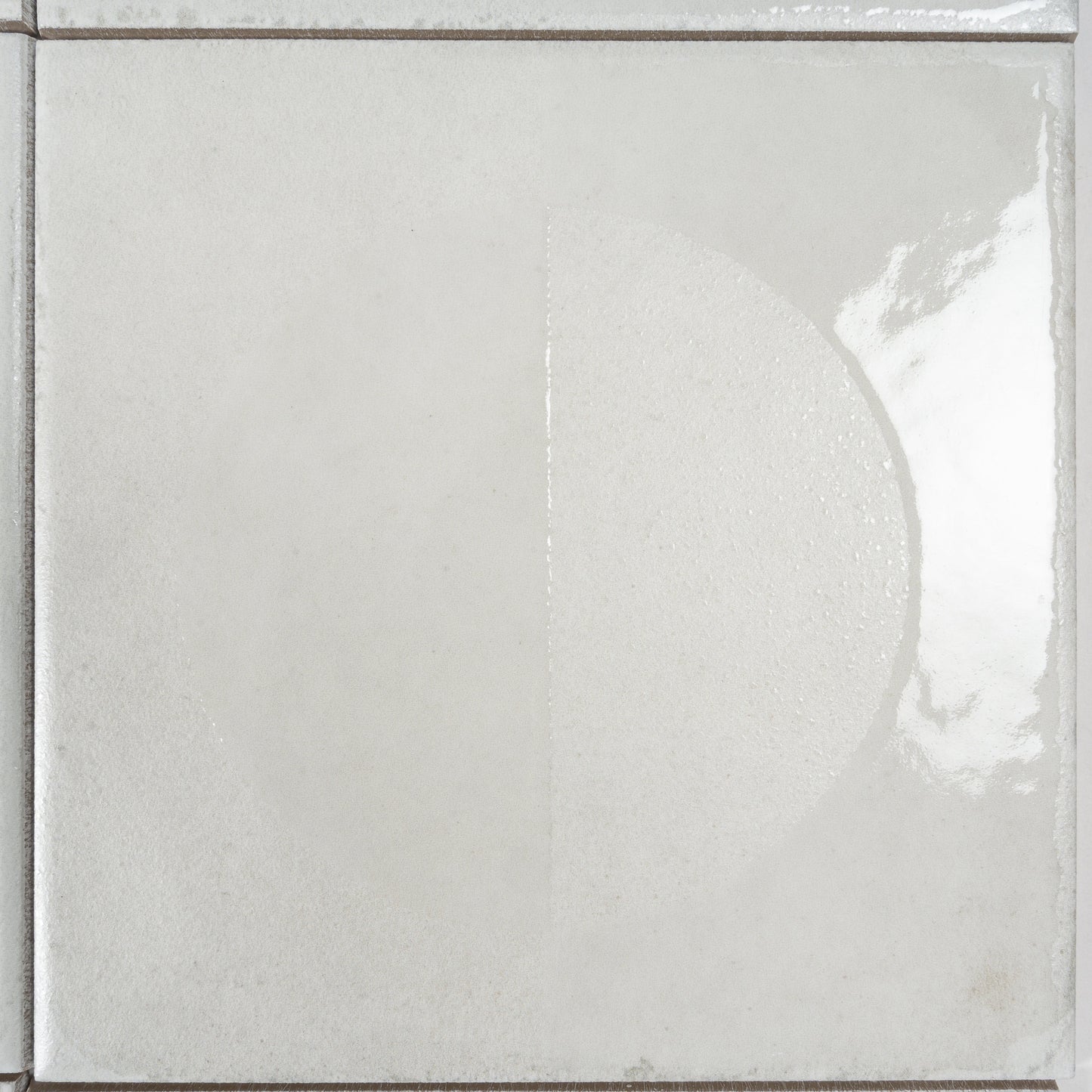 Crisp White 8x8 Matte, Glossy Porcelain Square Motif Tile - Sample